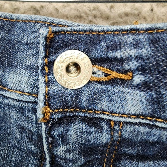 Levis Jeans Womens 16 525  Dark Wash Stretch Mid Rise Shaping Straight Leg - Picture 4 of 16